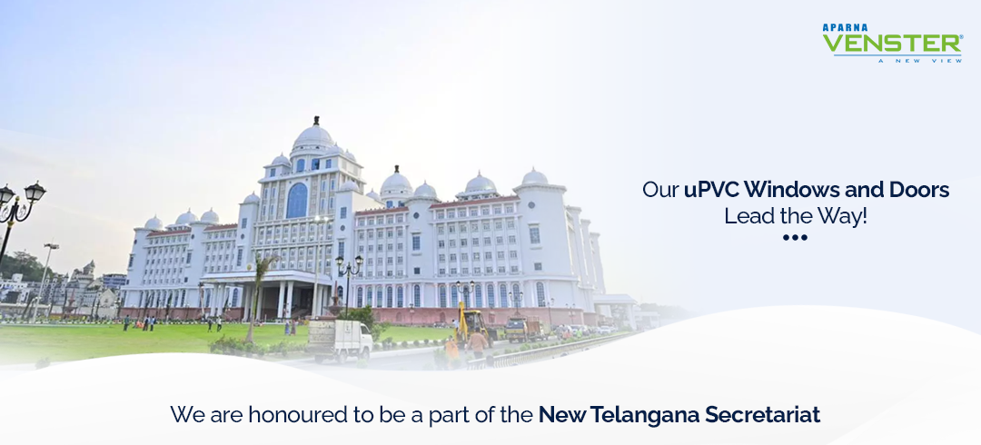 new Telangana Secretariat Building in Hyderabad.