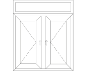 Casement O-O with top fixed Window